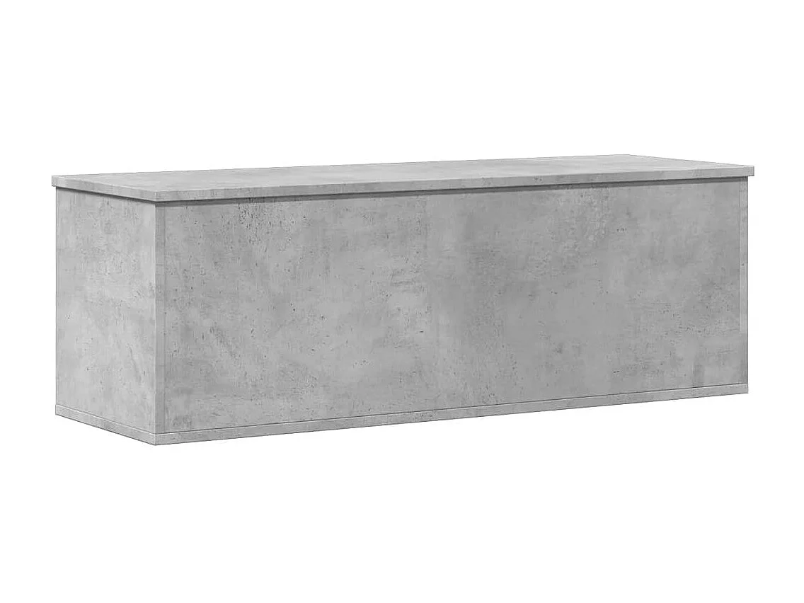 Boîte de rangement gris béton 102x35x35 cm bois d'ingénierie