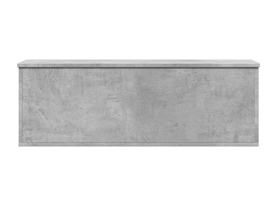 Boîte de rangement gris béton 102x35x35 cm bois d'ingénierie