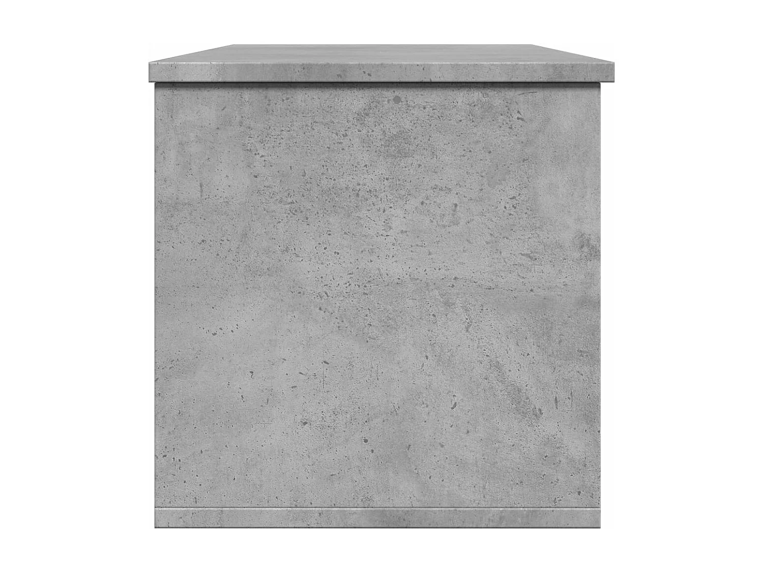 Boîte de rangement gris béton 102x35x35 cm bois d'ingénierie