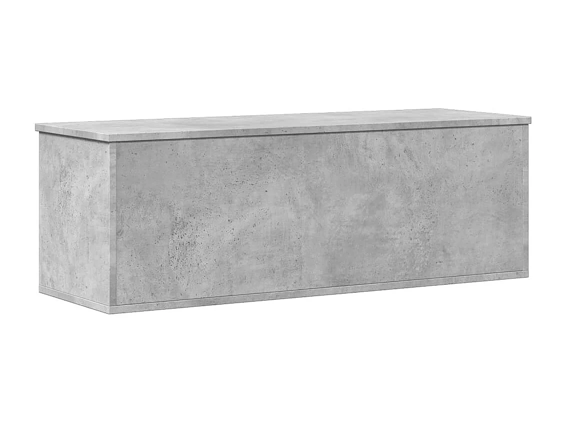 Boîte de rangement gris béton 102x35x35 cm bois d'ingénierie