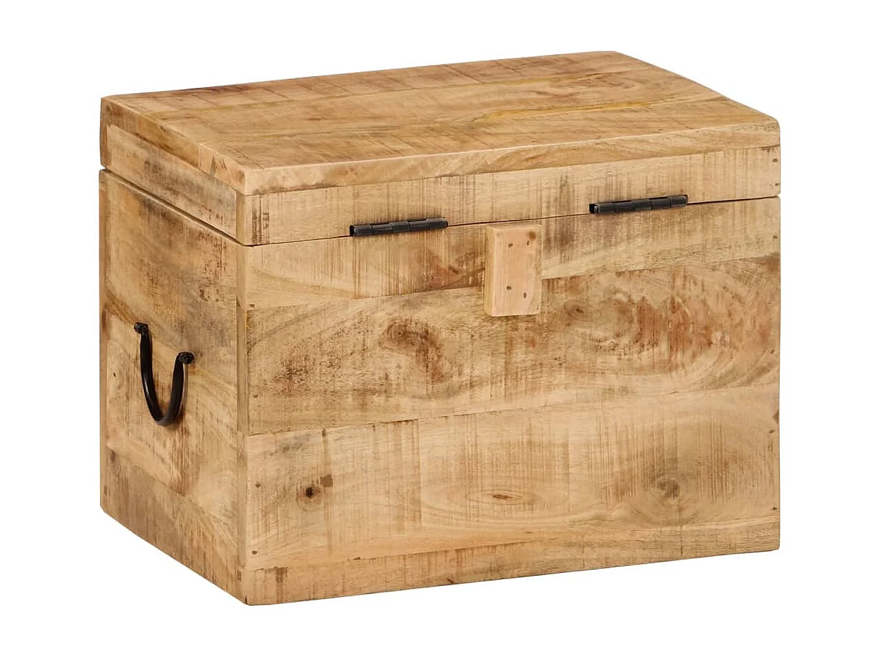 Caja de almacenamiento 39x28x31 cm Madera maciza de acacia