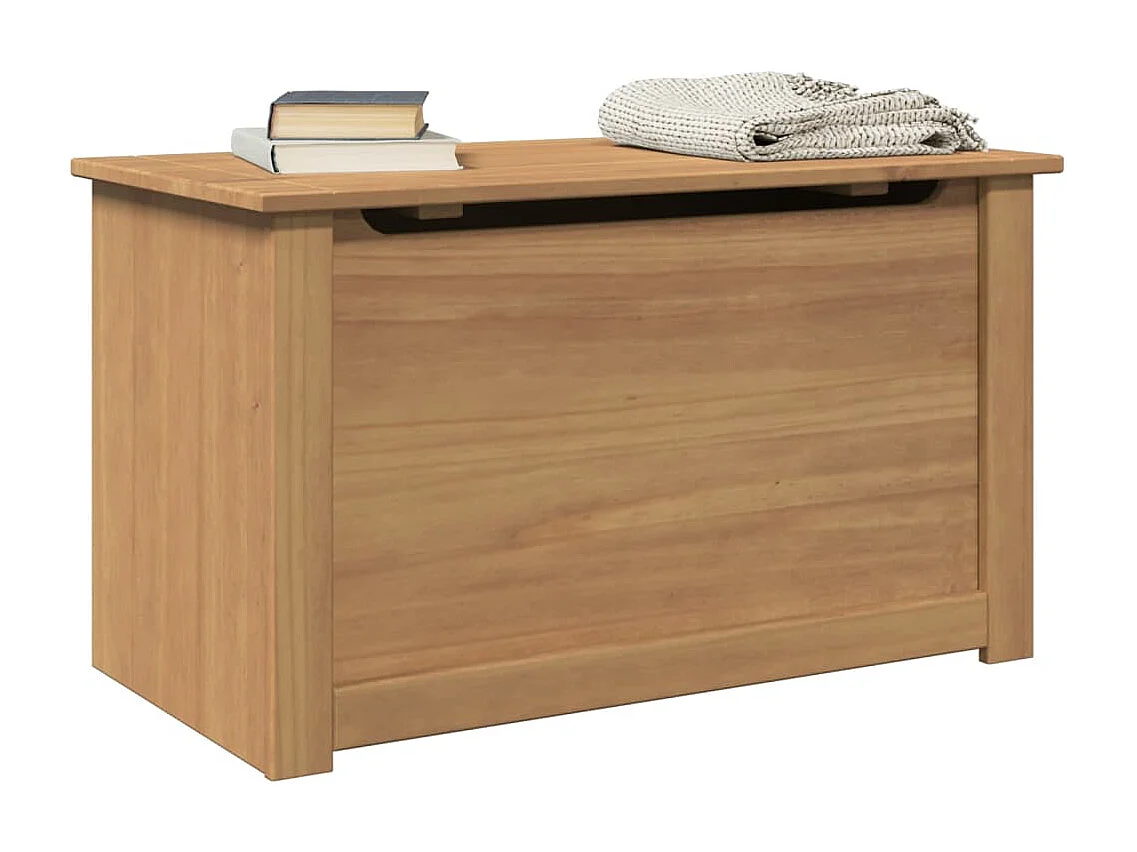 Cómoda de almacenamiento Panama con tapa en madera maciza de pino