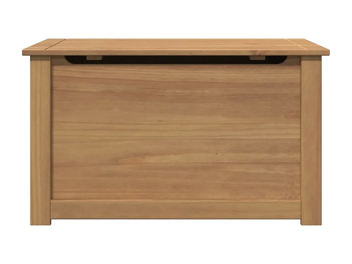 Baú Panamá com tampa em madeira maciça de pinho