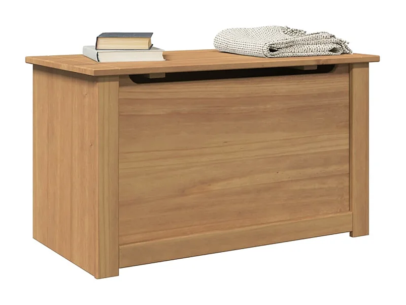 Cassapanca Panama con coperchio in legno massello di pino