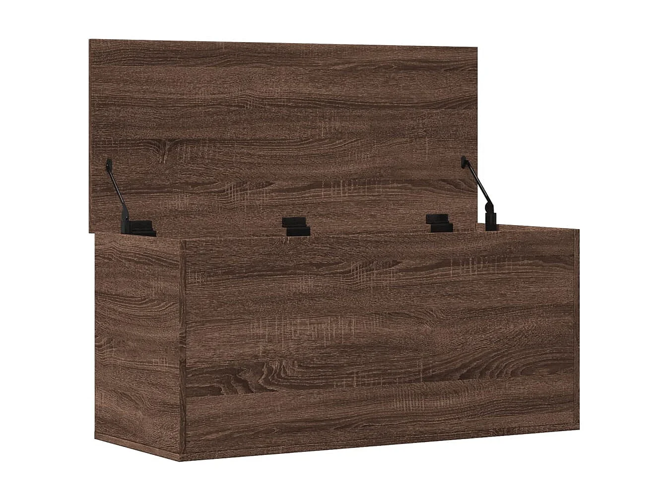 Boîte de rangement chêne marron 100x42x46 cm bois d'ingénierie