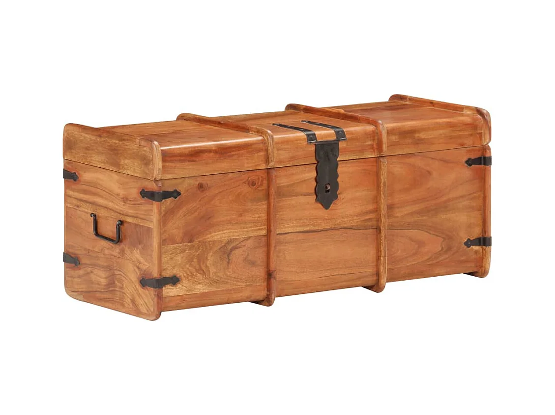 Coffre de rangement 90x40x40 cm Bois d'acacia solide