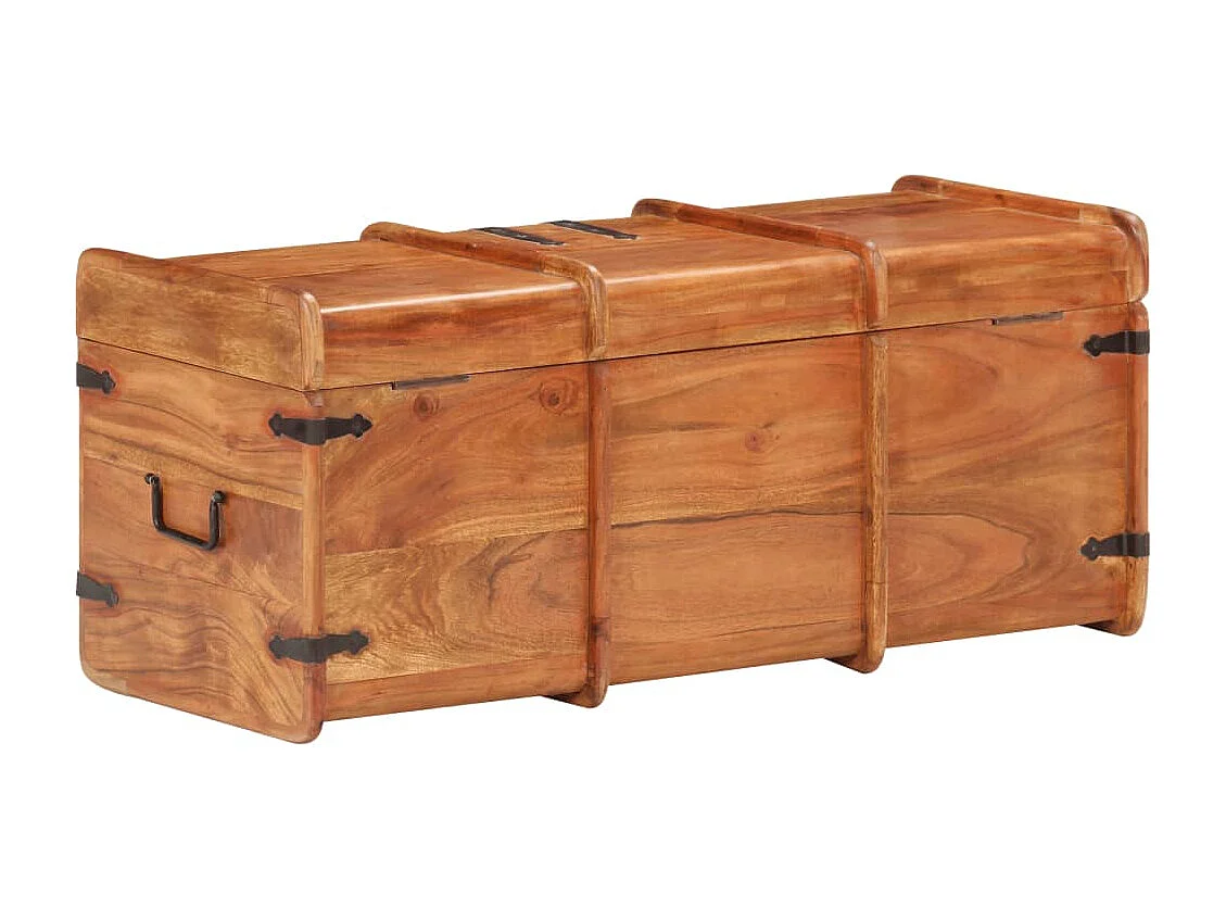 Coffre de rangement 90x40x40 cm Bois d'acacia solide