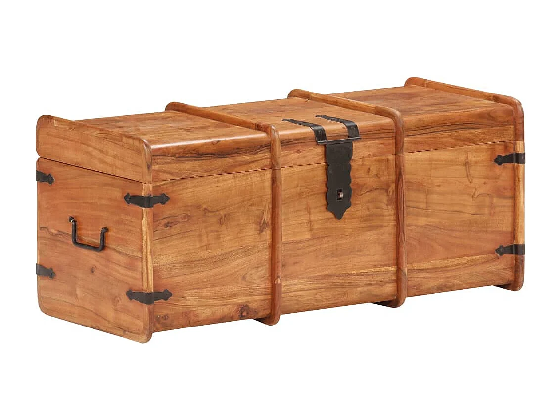 Coffre de rangement 90x40x40 cm Bois d'acacia solide