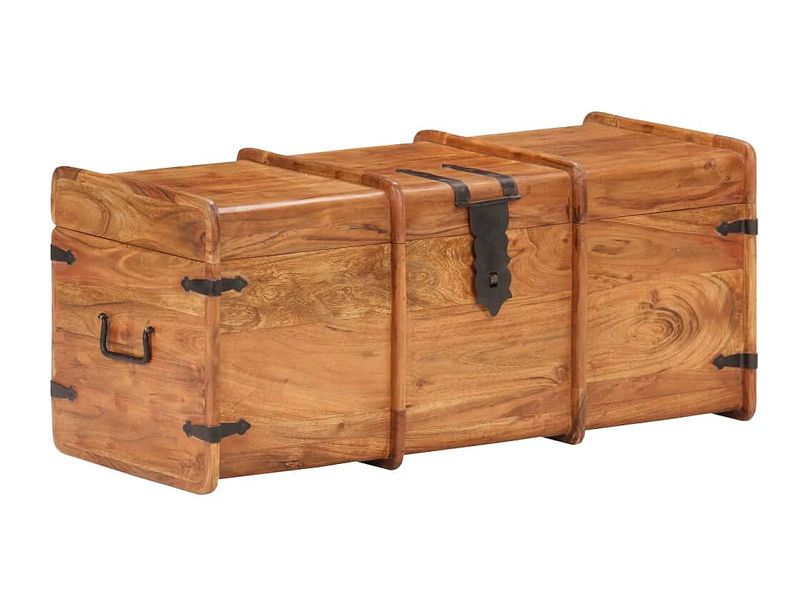 Cassapanca 90x40x40 cm Legno massello di acacia