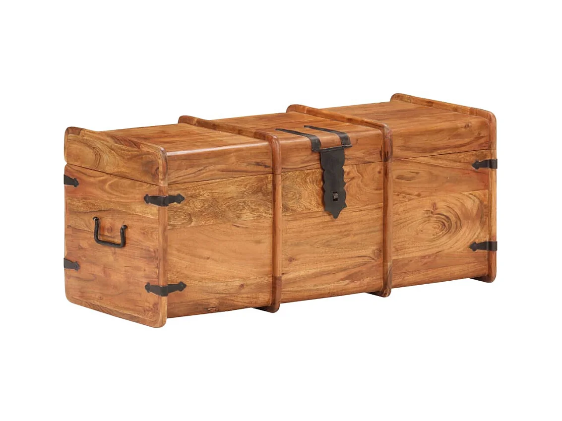 Cassapanca 90x40x40 cm Legno massello di acacia