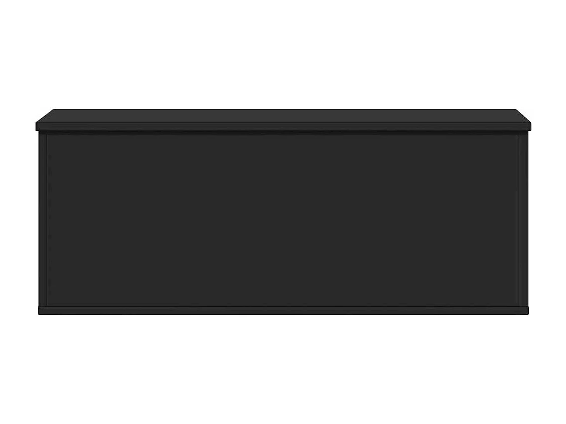 Schwarze Aufbewahrungsbox 90x35x35 cm aus Holzwerkstoff