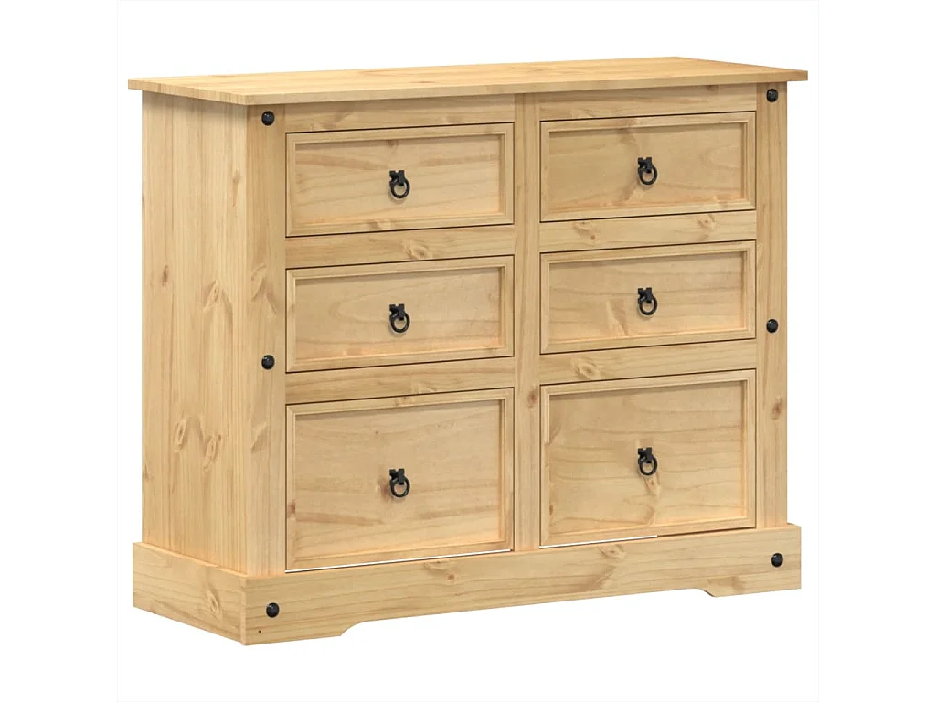 Corona Kommode 110x43x91 cm massives Kiefernholz