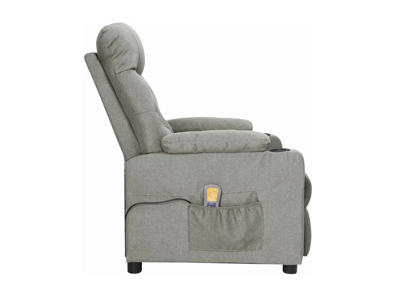 Sillón de masaje reclinable Tela gris claro