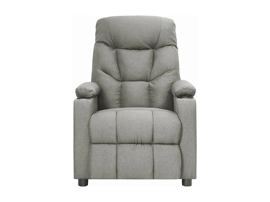 Sillón de masaje reclinable Tela gris claro