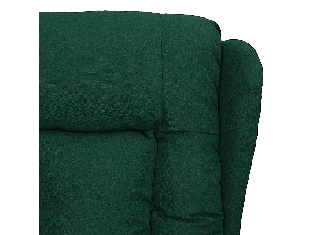 Sillón de masaje eléctrico Tela verde oscuro