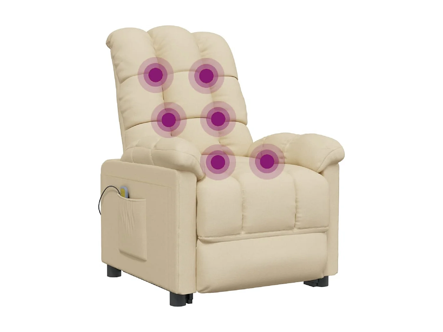 Fauteuil de massage Crème Tissu