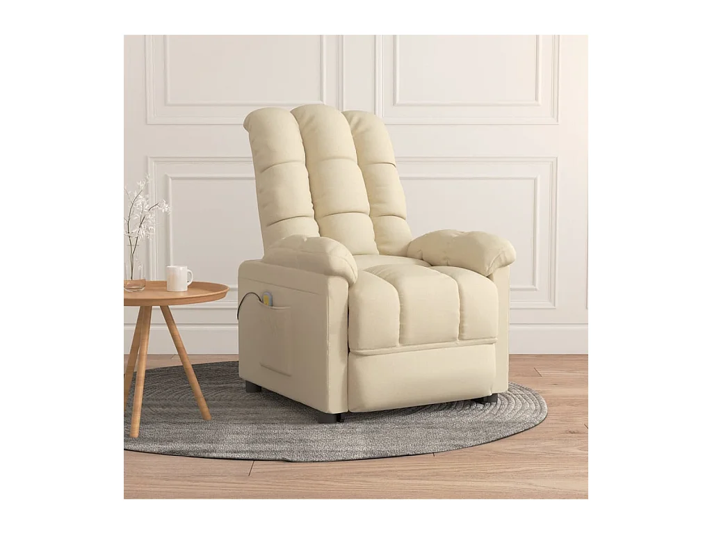 Fauteuil de massage Crème Tissu
