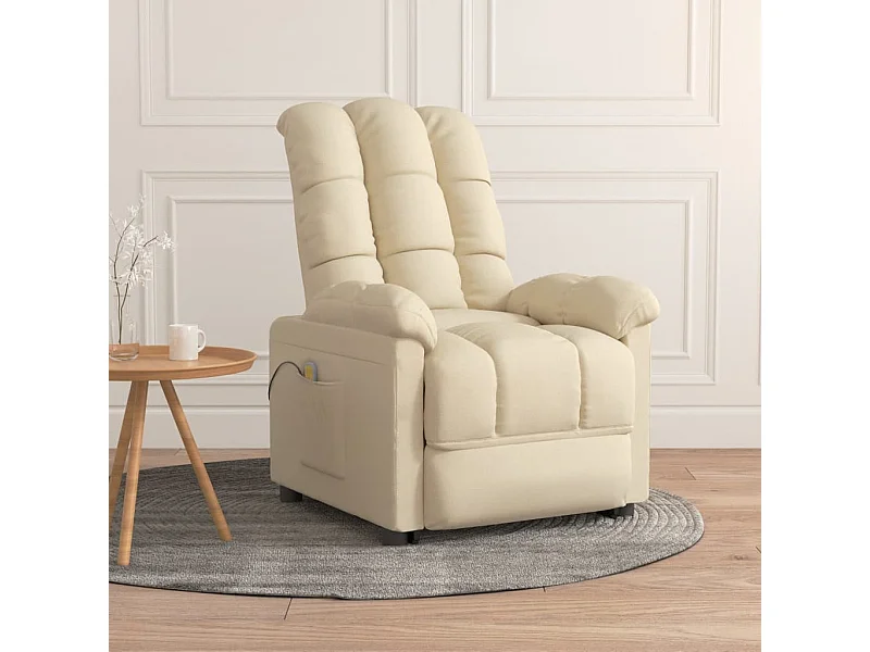 Fauteuil de massage Crème Tissu