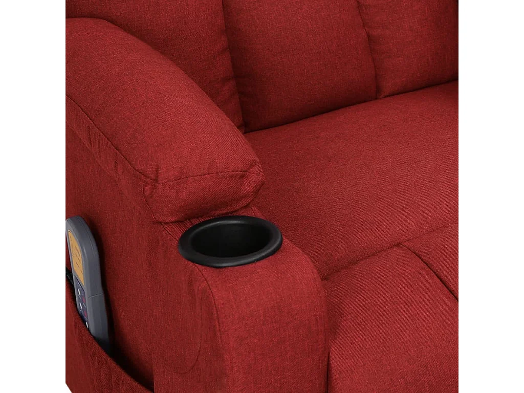 Sillón de masaje Tejido rojo burdeos