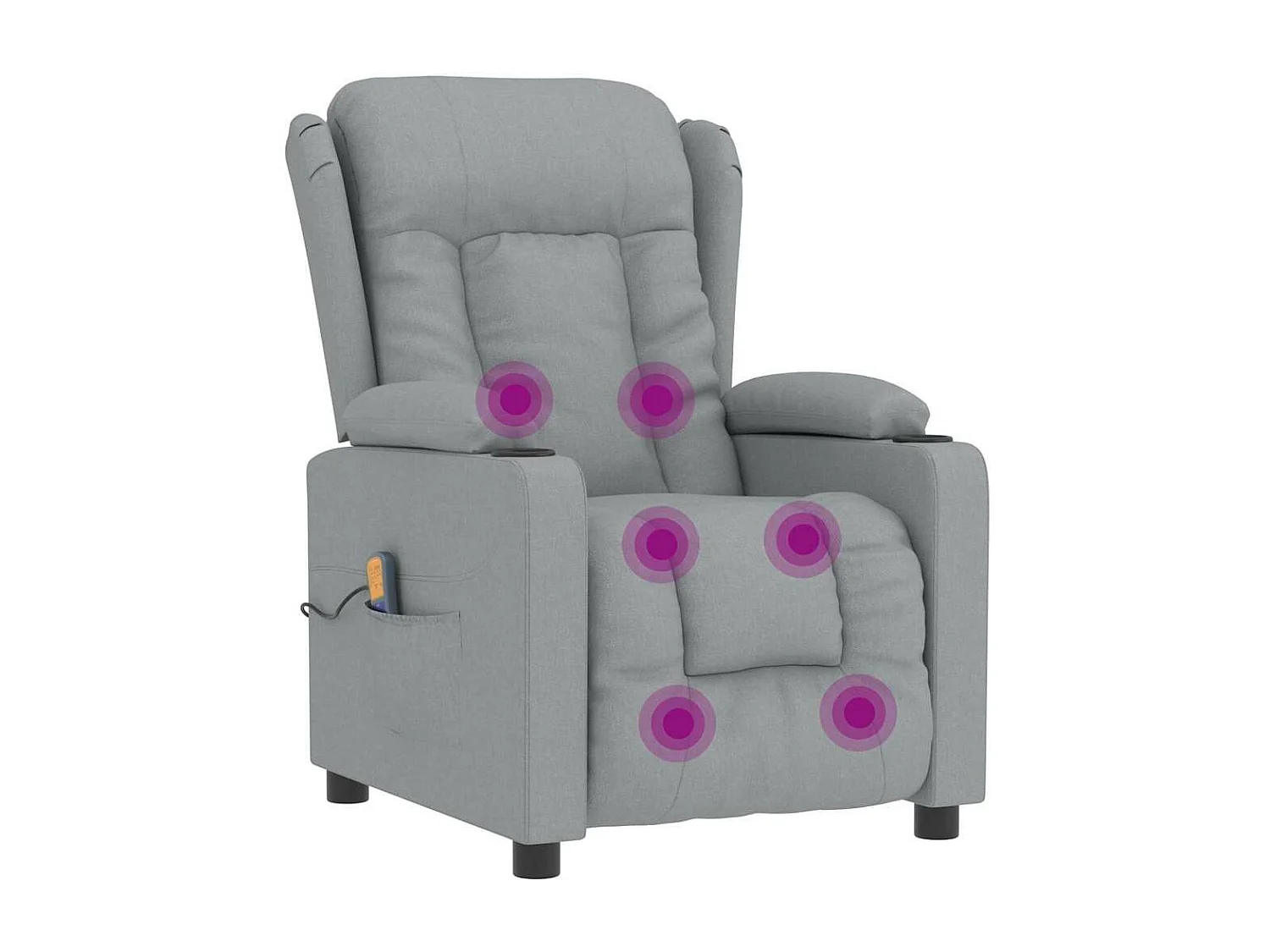 Sillón de masaje Tela gris claro