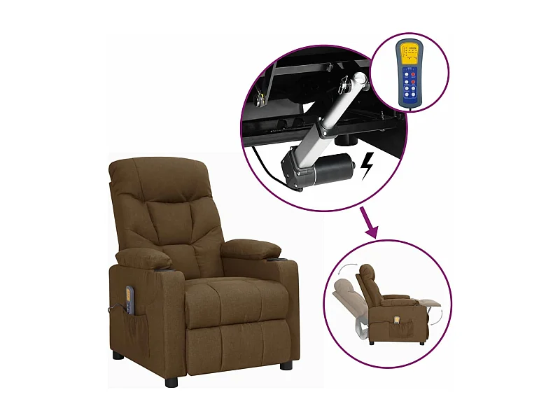 Poltrona da massaggio Tessuto Marrone