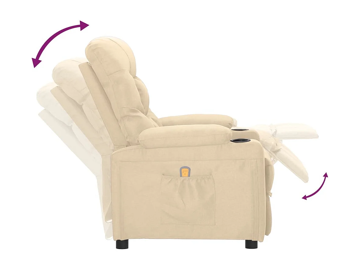 Sillón de masaje Crema Tela