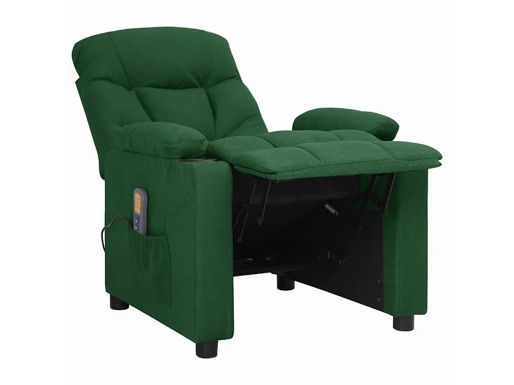 Massagesessel Dunkelgrüner Stoff