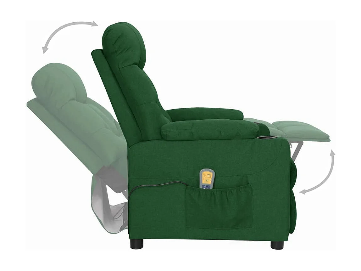 Massagesessel Dunkelgrüner Stoff