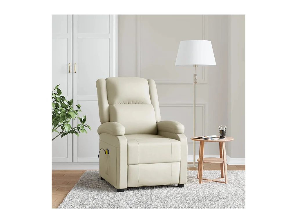 Fauteuil de massage Crème Similicuir