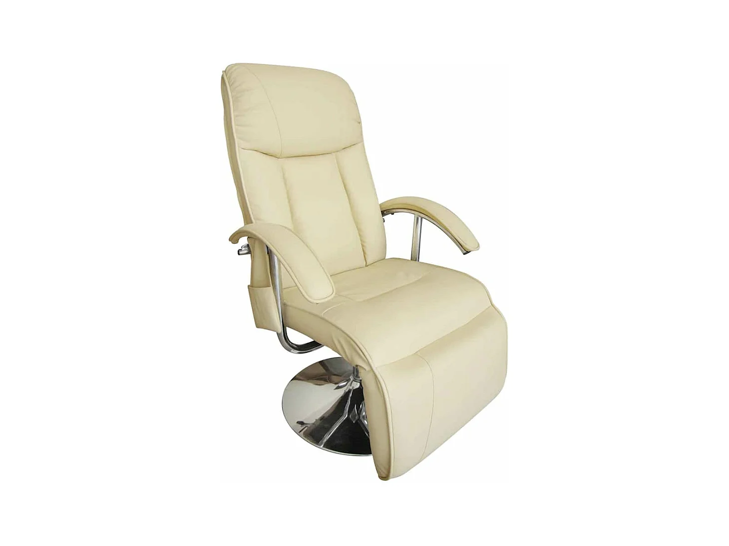 Fauteuil de massage blanc crème similicuir