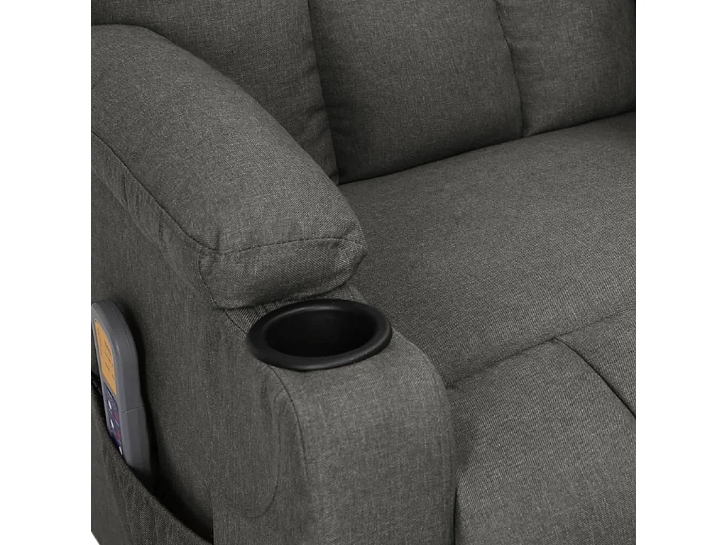 Poltrona de massagem elétrica Tecido cinza escuro