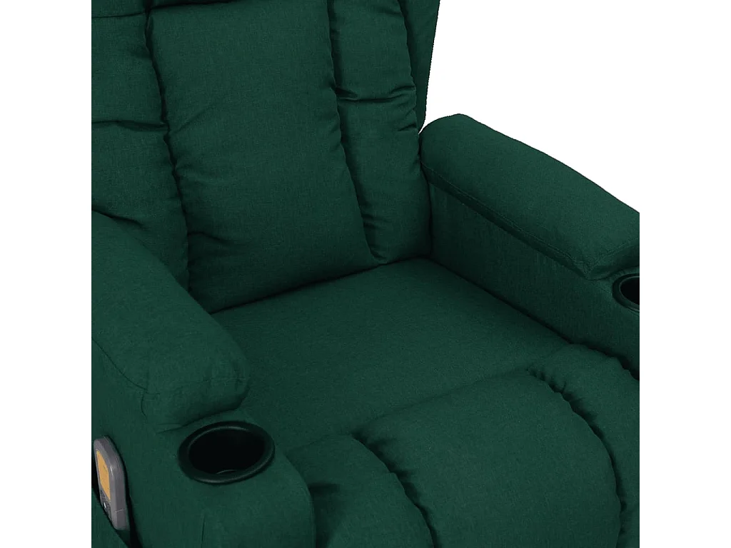 Sillón de masaje Tela verde oscuro