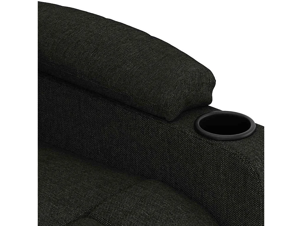 Fauteuil électrique de massage Noir Tissu