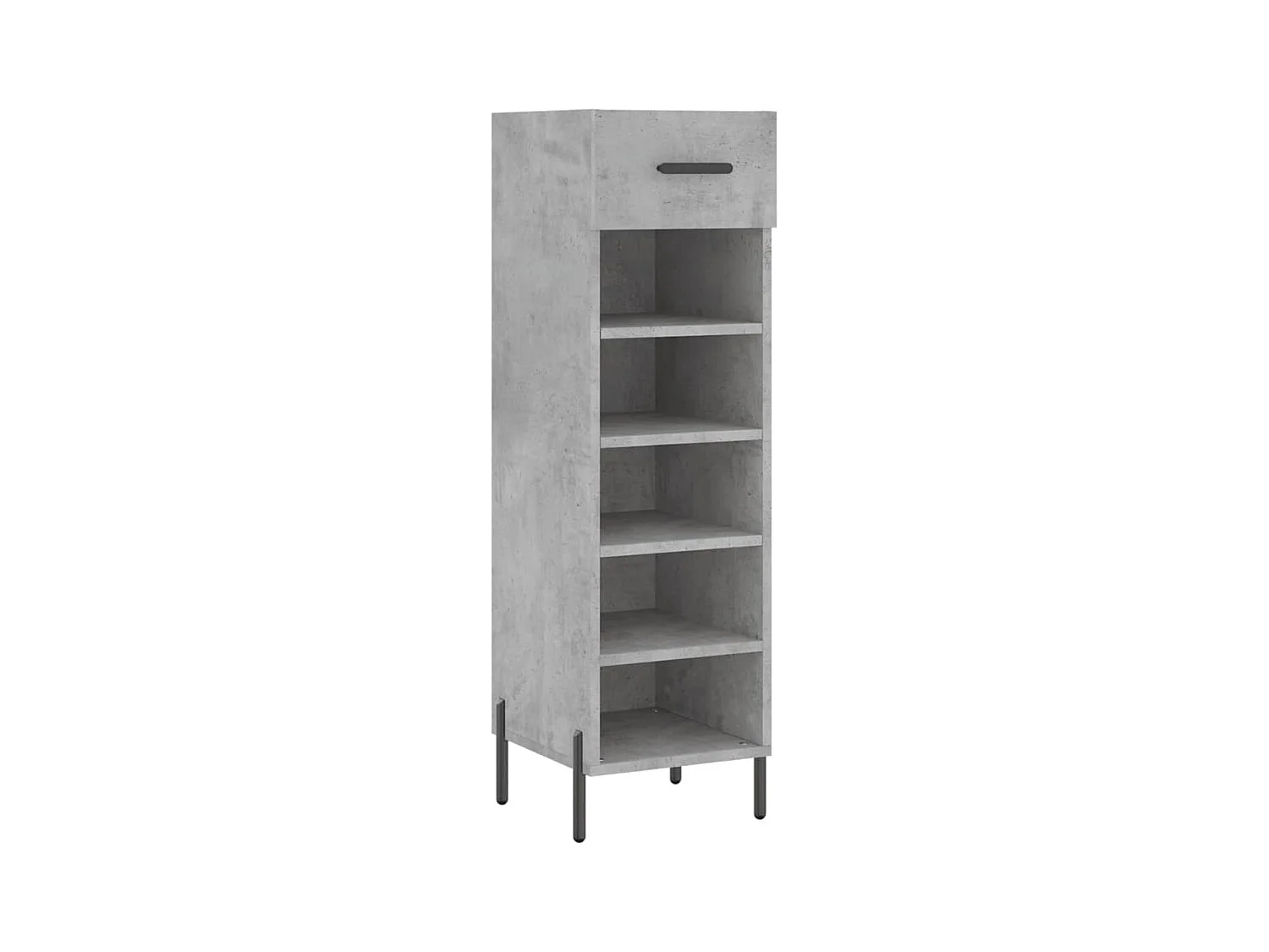 Armoire à chaussures gris béton 30x35x105 cm bois d'ingénierie