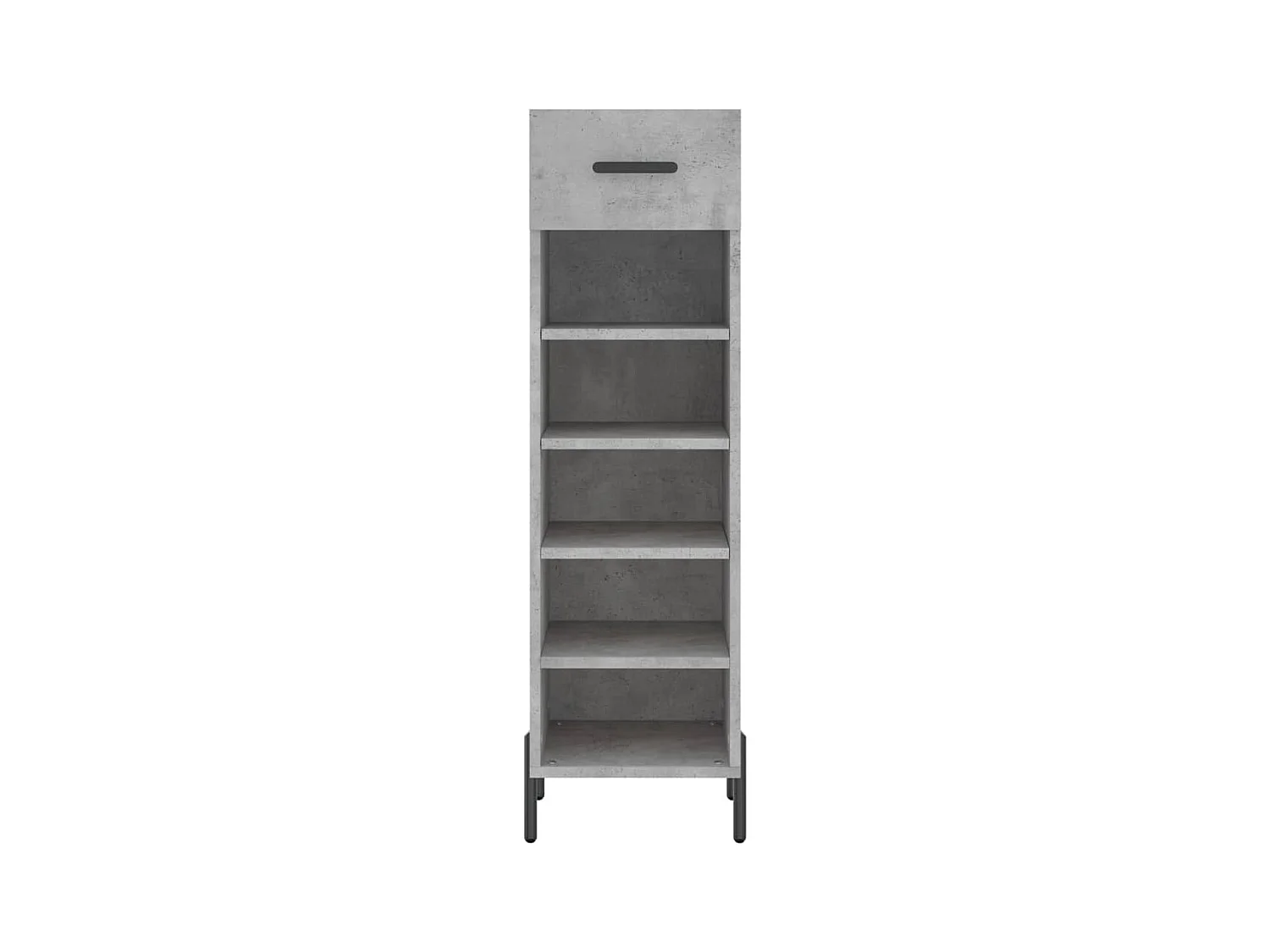 Armoire à chaussures gris béton 30x35x105 cm bois d'ingénierie