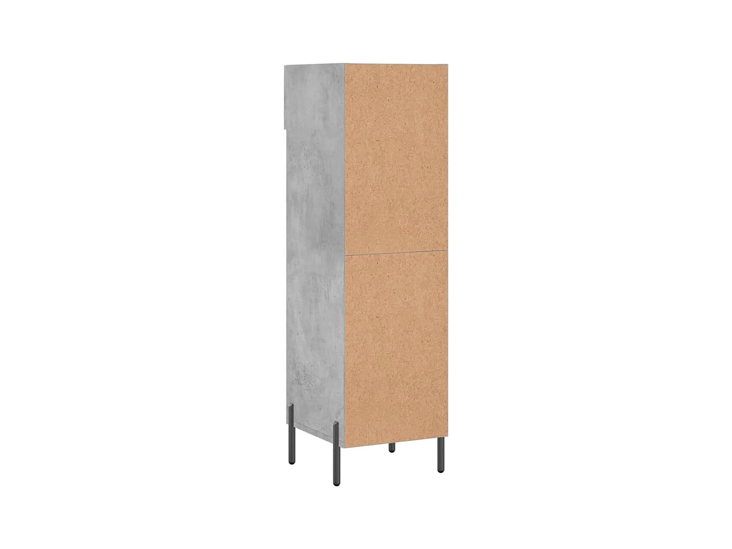 Armoire à chaussures gris béton 30x35x105 cm bois d'ingénierie