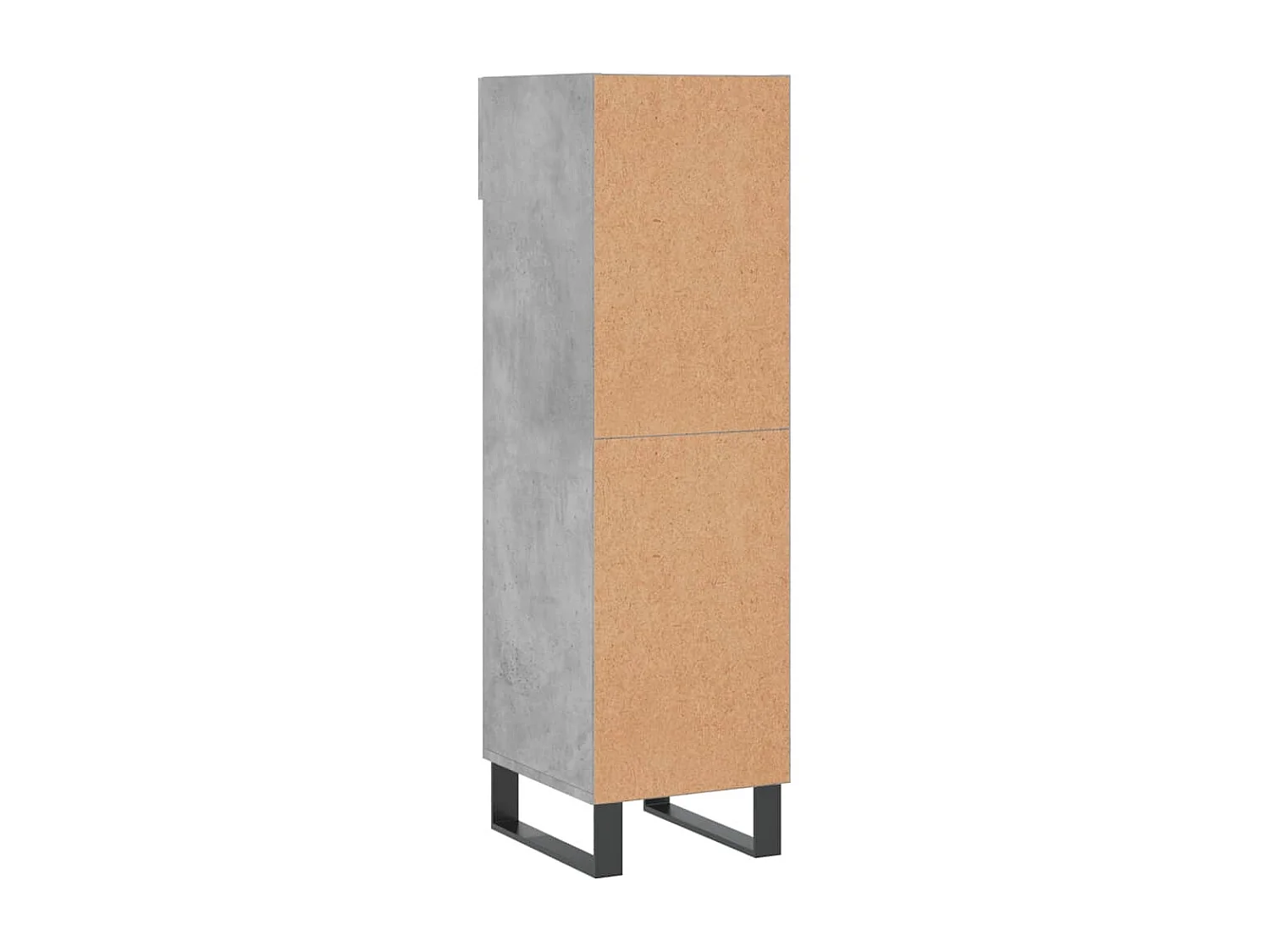 Zapatero gris hormigón 30x35x105 cm de madera contrachapada