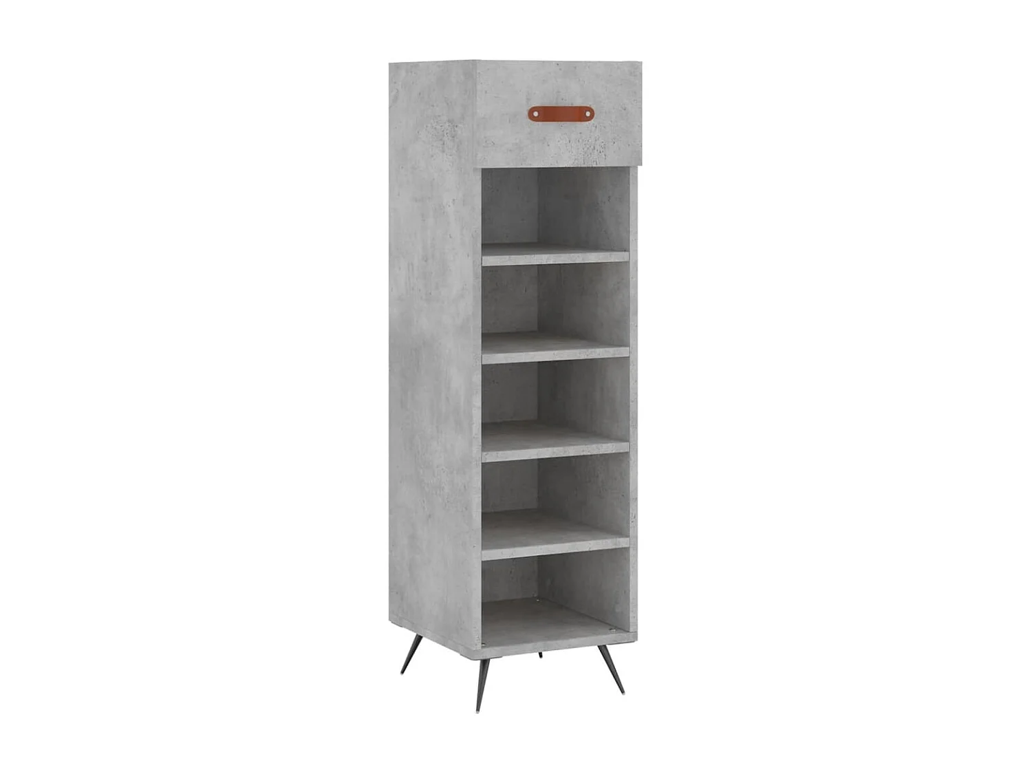 Armoire à chaussures gris béton 30x35x105 cm bois d'ingénierie