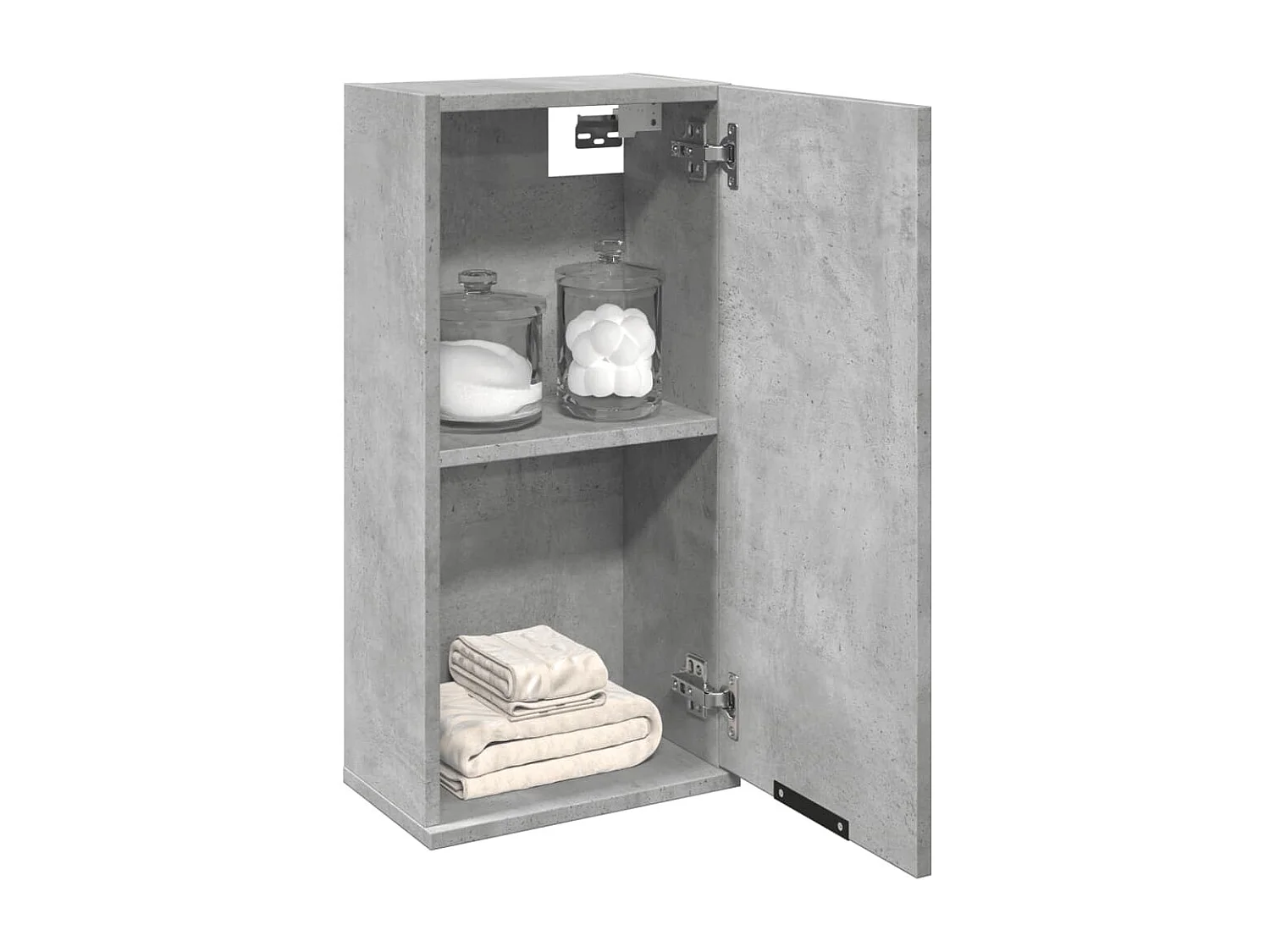 Armoire de salle de bain murale Gris béton 32x20x67 cm