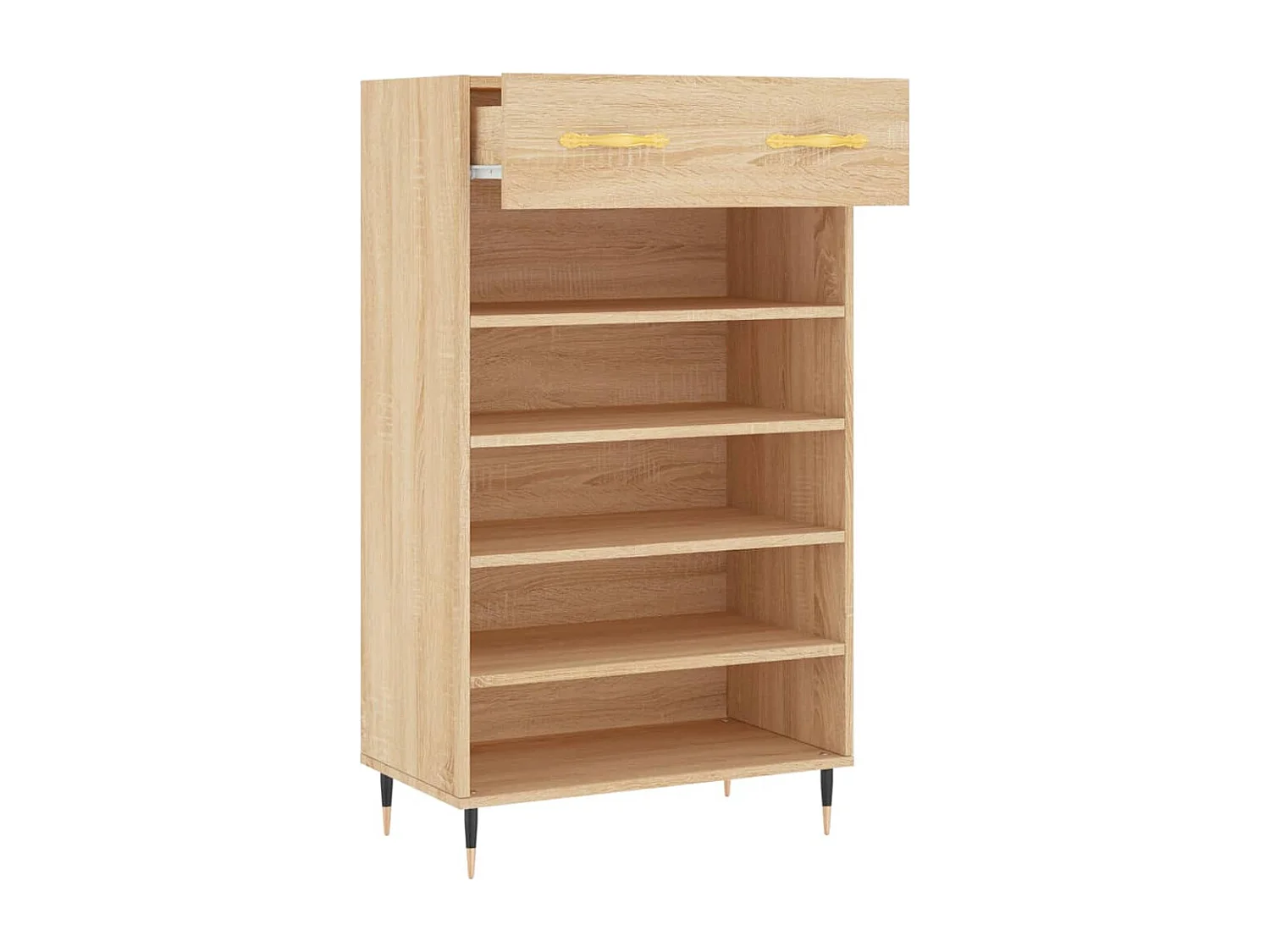Schuhschrank aus Sonoma-Eiche, 60 x 35 x 105 cm, Holzwerkstoff
