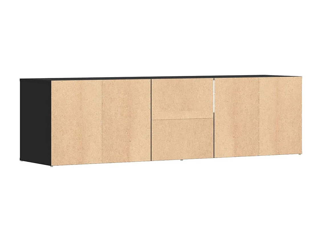 Armoire d'angle noir 160x40x45 cm bois d’ingénierie