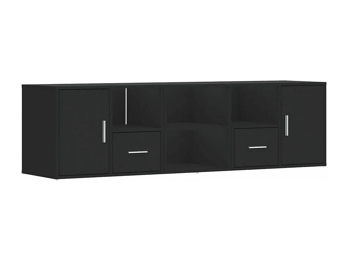 Armario esquinero negro 160x40x45 cm de madera contrachapada