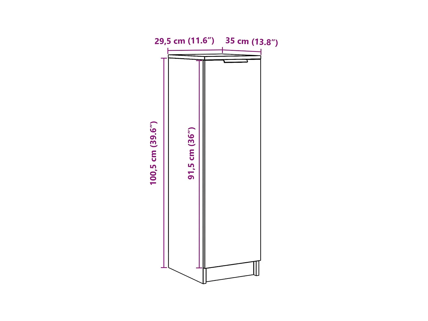 Armoire à chaussures vieux bois 29,5x35x100,5cm bois ingénierie