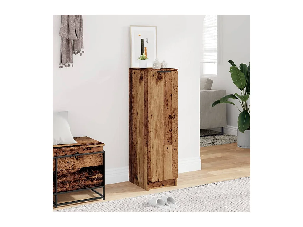 Armoire à chaussures vieux bois 29,5x35x100,5cm bois ingénierie