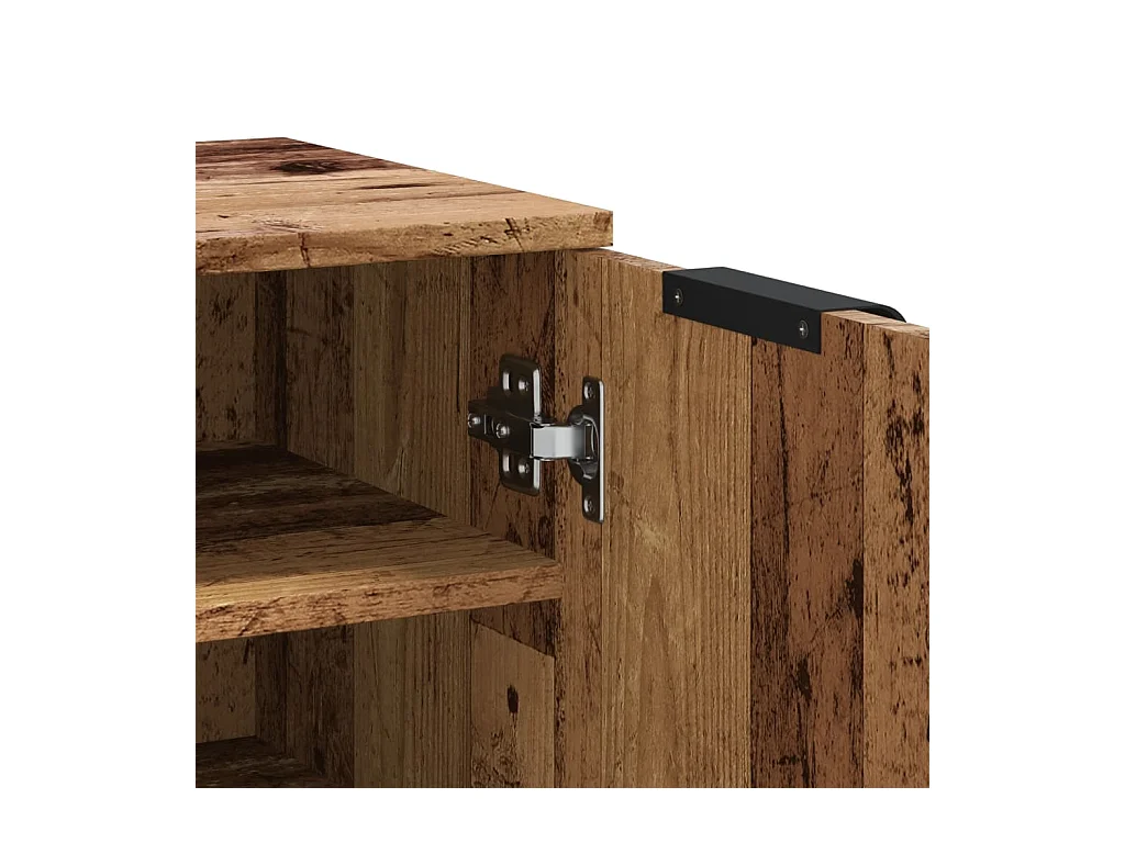 Armoire à chaussures vieux bois 29,5x35x100,5cm bois ingénierie