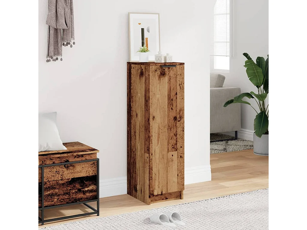 Armoire à chaussures vieux bois 29,5x35x100,5cm bois ingénierie