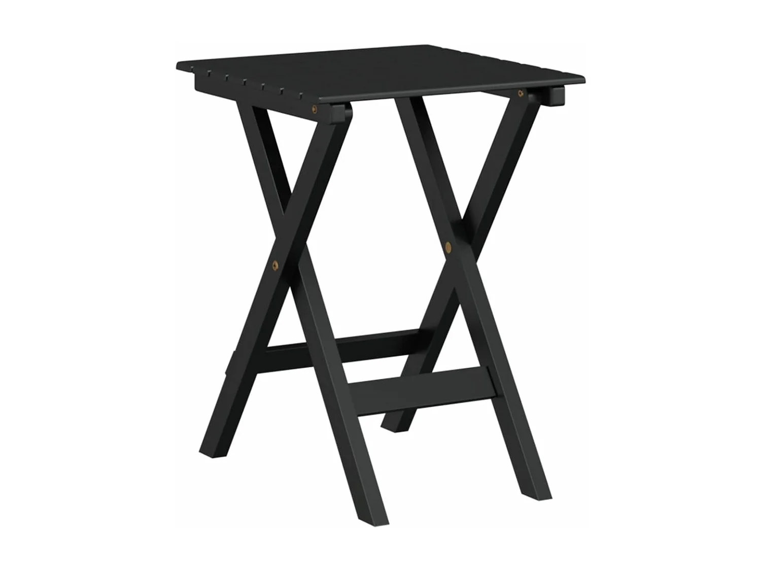 Schaukelstühle 2er-Set aus massivem schwarzem Klapptisch aus Pappelholz