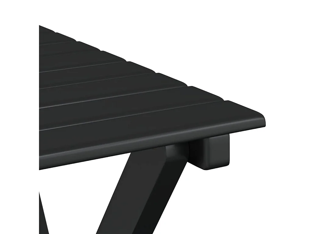 Schaukelstühle 2er-Set aus massivem schwarzem Klapptisch aus Pappelholz