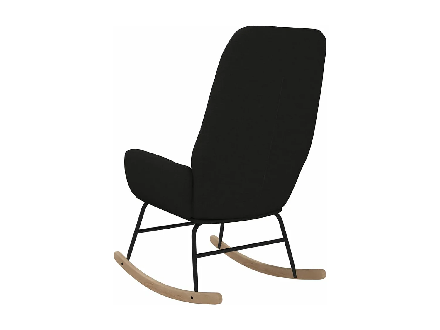 Chaise à bascule Noir Tissu