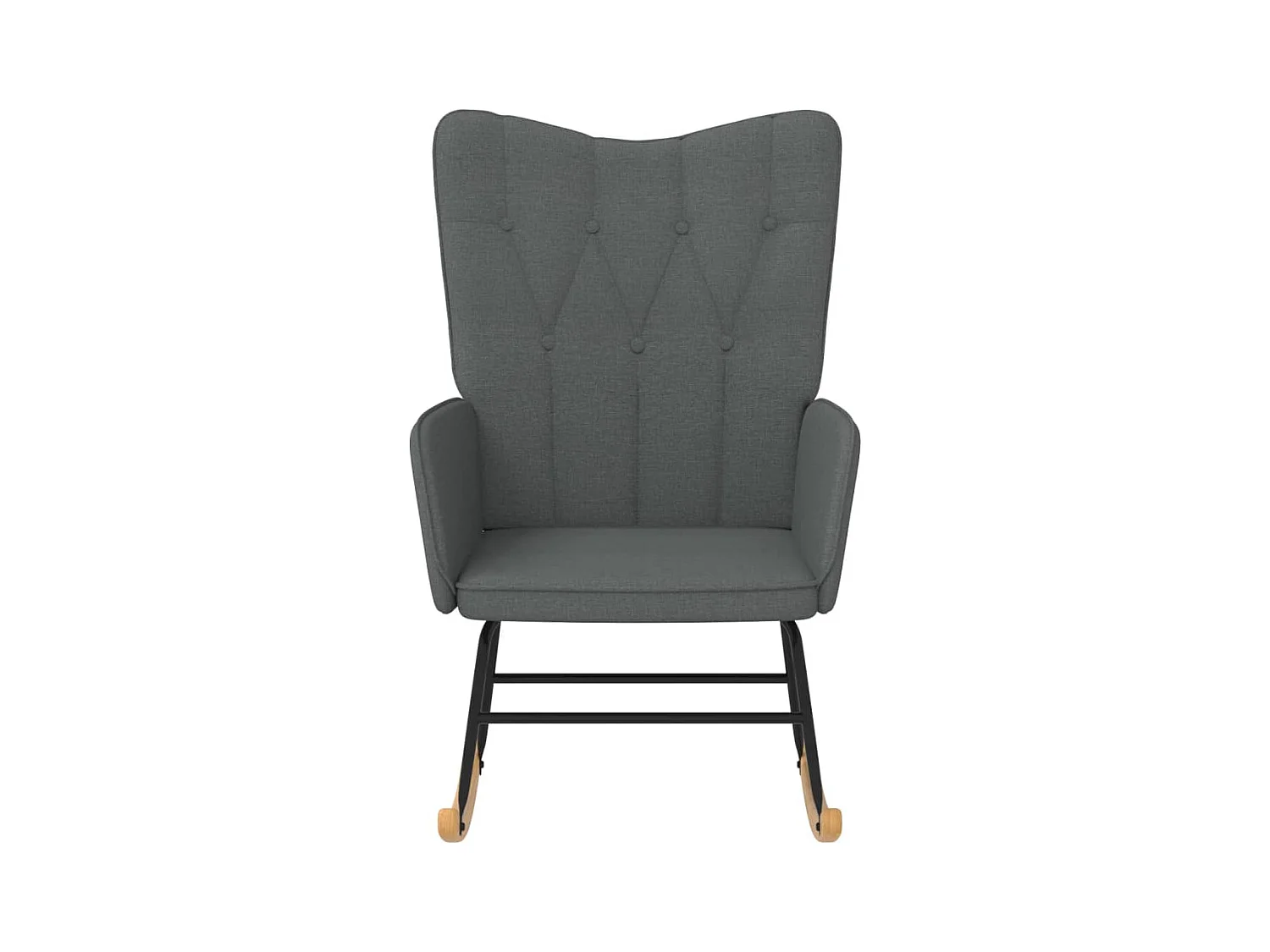 Chaise à bascule Gris foncé Tissu